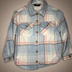 Kids Plaid Jacket - Blue and Pink